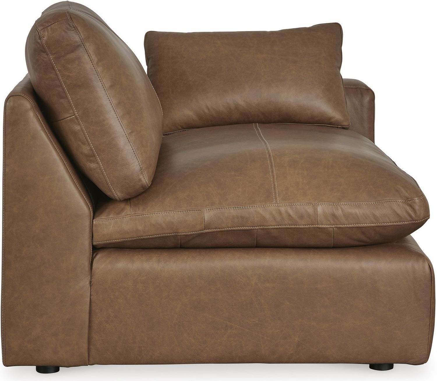 Emilia 5-Piece Sectional and Ottoman In Caramel 30901U1