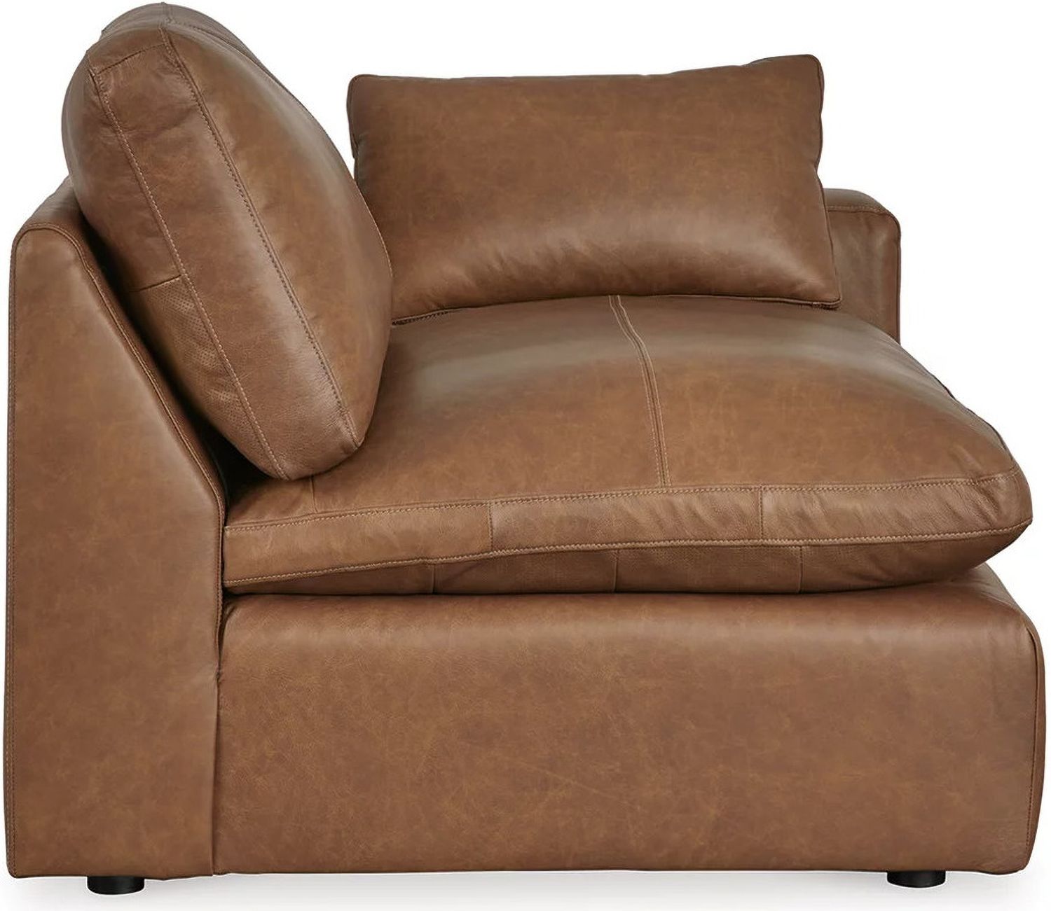 Emilia 5-Piece Sectional and Ottoman In Caramel 30901U1