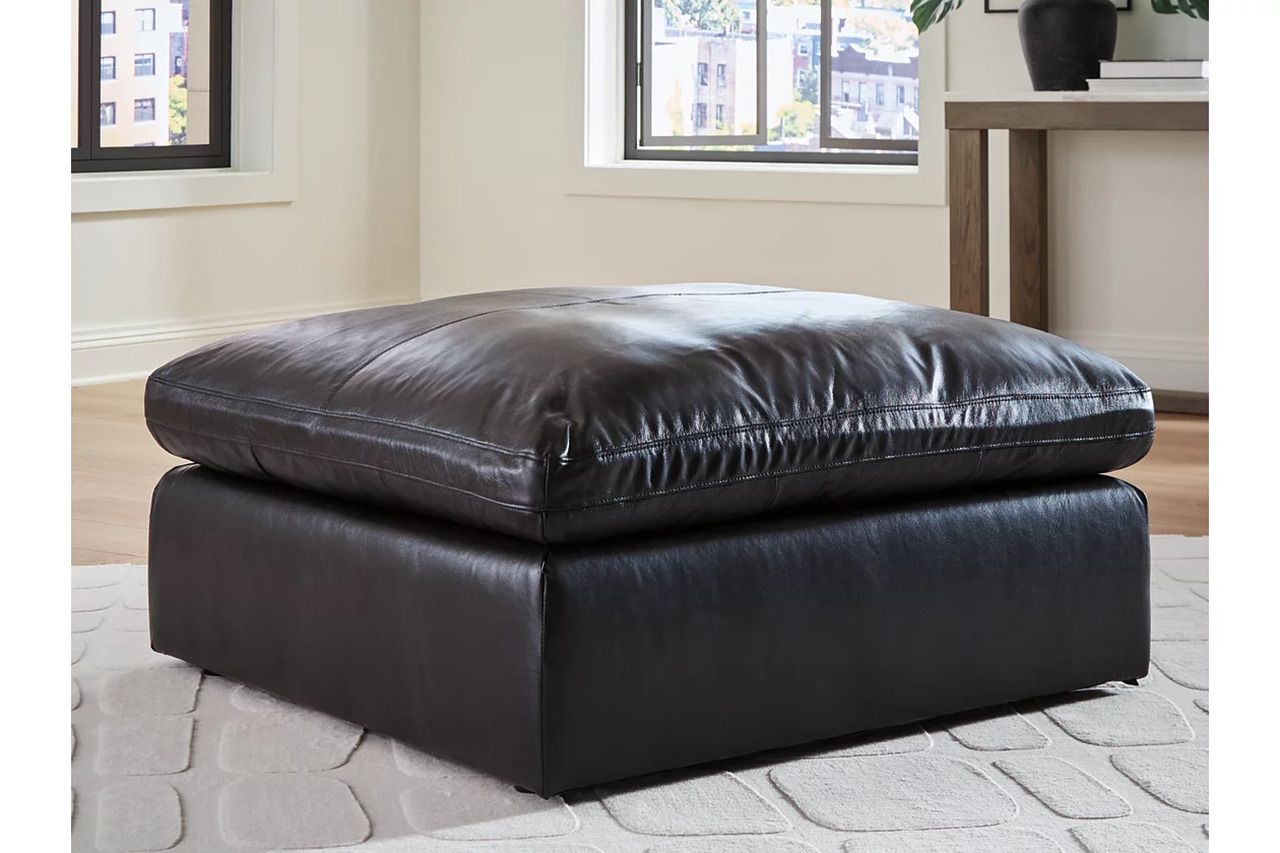 Emilia Oversized Accent Ottoman In Black 3090208