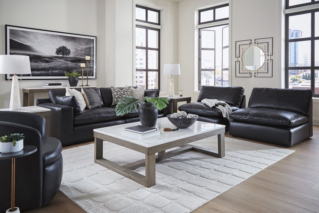 Emilia Loveseat In Black 30902S1