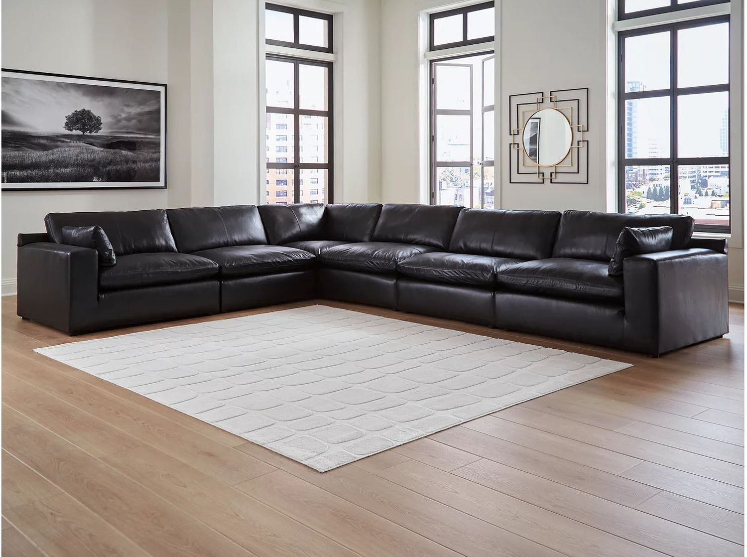 Emilia 6-Piece Sectional In Black 30902S5