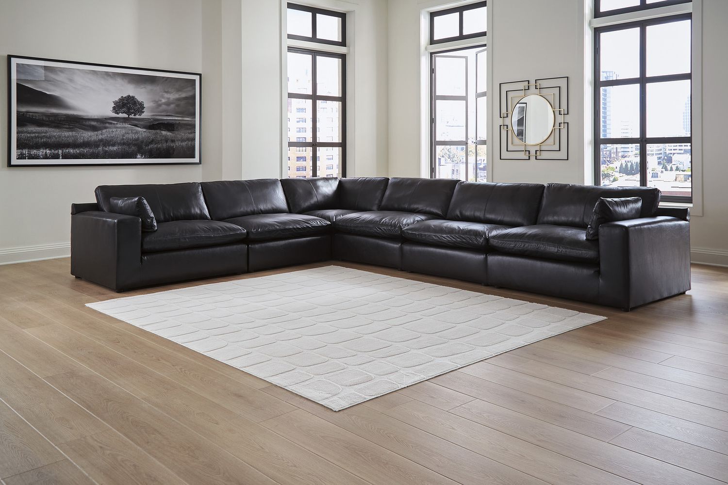 Emilia 6-Piece Sectional In Black 30902S5