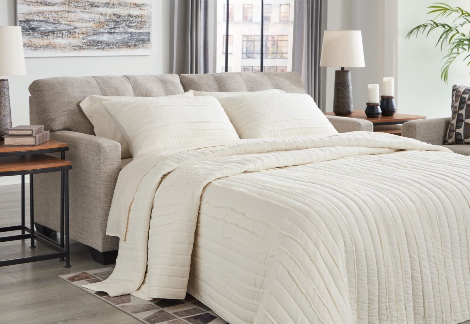 Mahoney Full Sofa Sleeper In Pebble 3100436