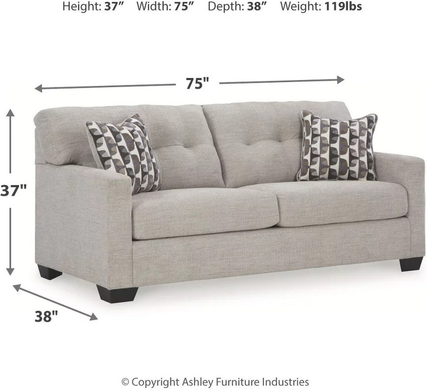 Mahoney Sofa In Pebble 3100438