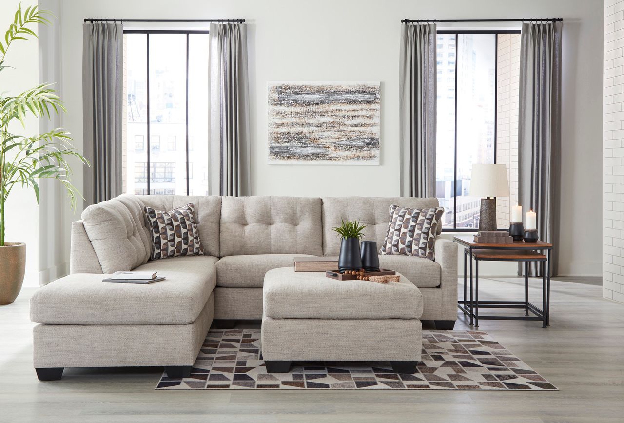 Mahoney 2-Piece LAF Sectional with Chaise In Pebble 31004S1