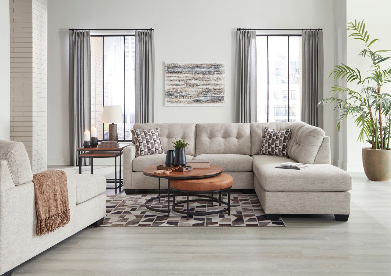 Mahoney 2-Piece RAF Sectional with Chaise In Pebble 31004S2