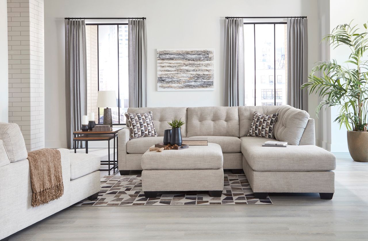 Mahoney 2-Piece RAF Sectional with Chaise In Pebble 31004S2
