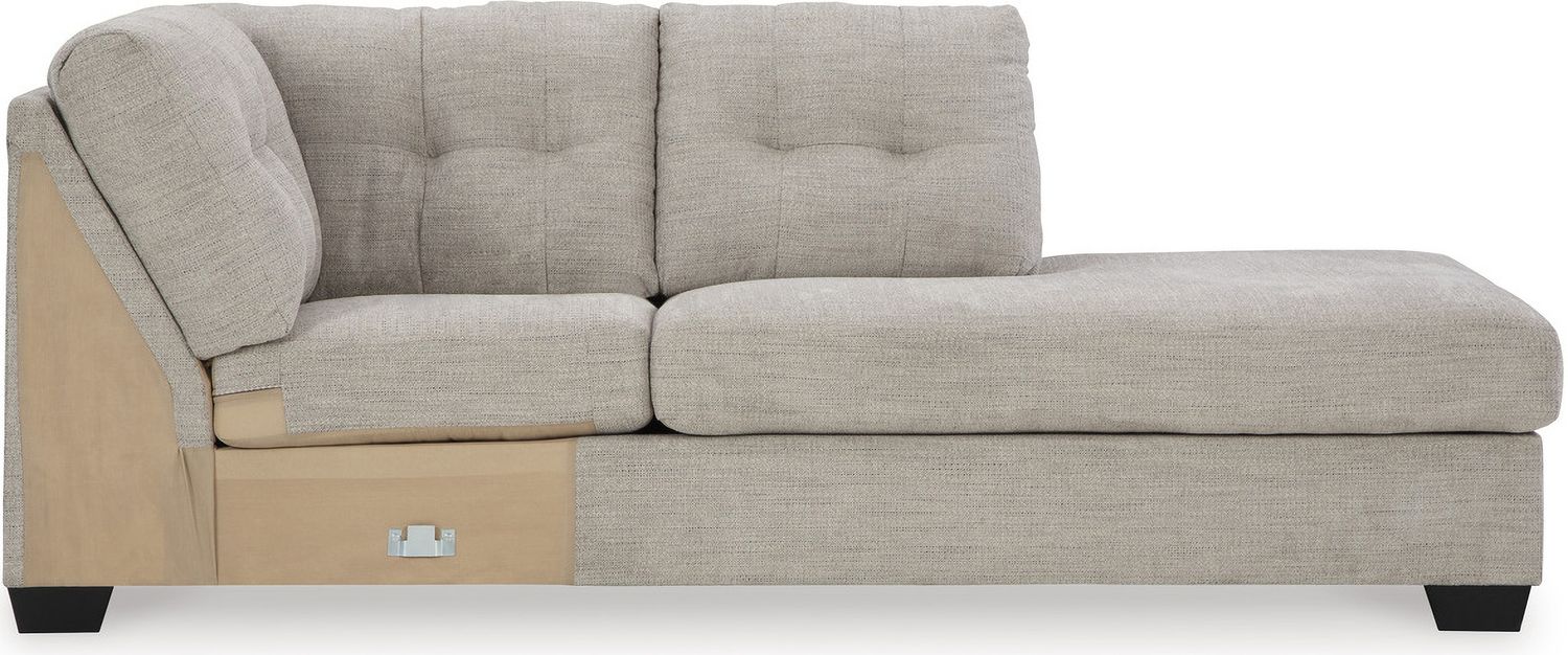 Mahoney 2-Piece LAF Sleeper Sectional with Chaise In Pebble 31004S3