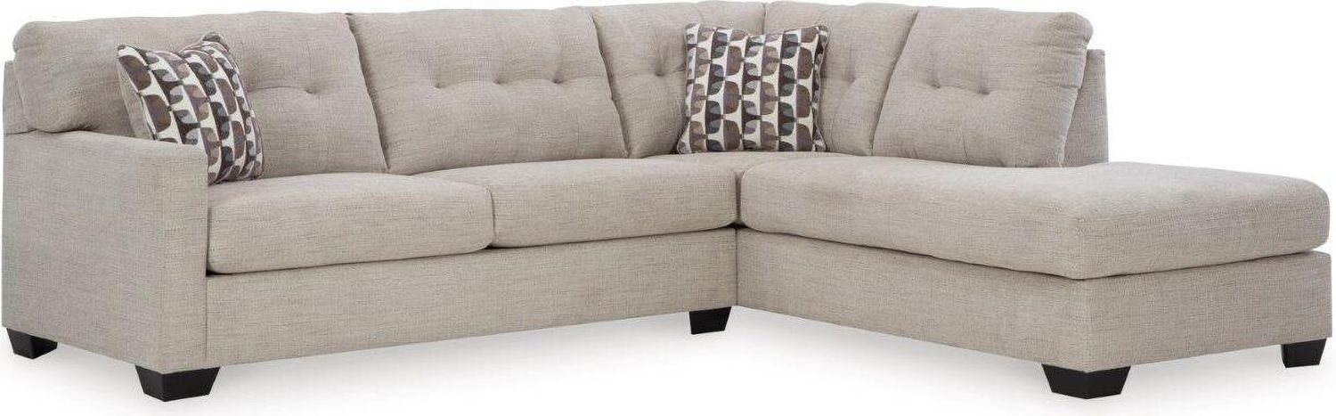 Mahoney 2-Piece RAF Sleeper Sectional with Chaise In Pebble 31004S4