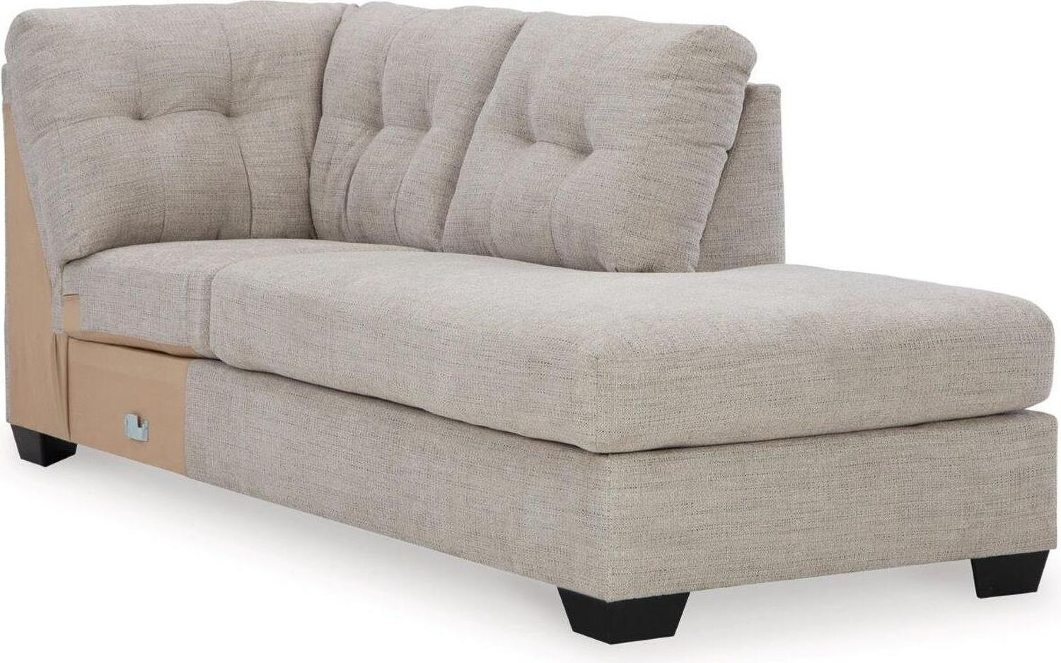 Mahoney 2-Piece RAF Sleeper Sectional with Chaise In Pebble 31004S4