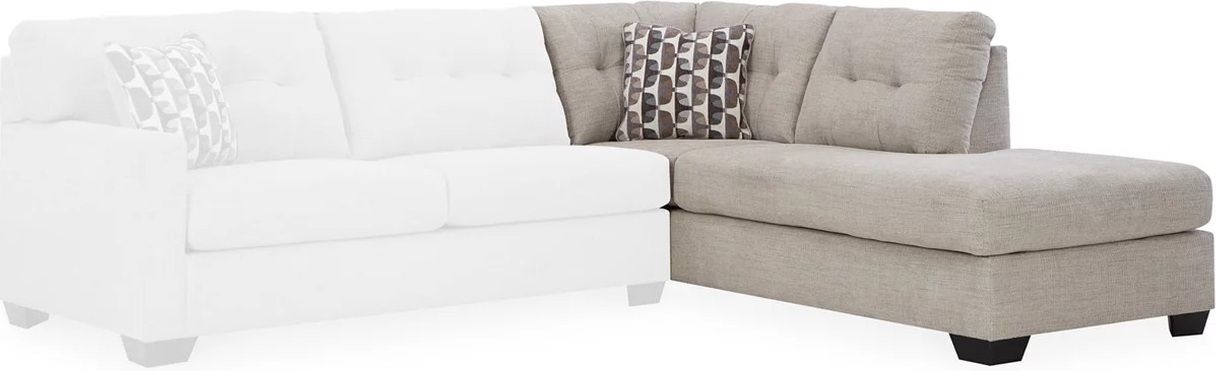 Mahoney 2-Piece RAF Sleeper Sectional with Chaise In Pebble 31004S4
