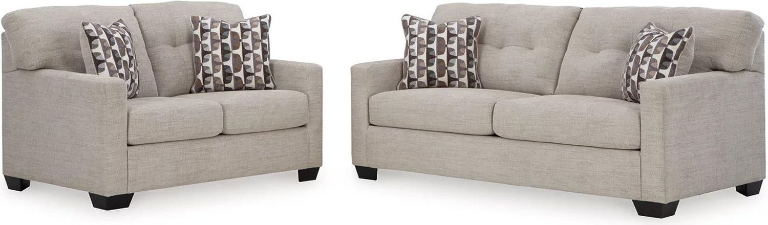 Mahoney Living Room Set In Pebble 31004U1