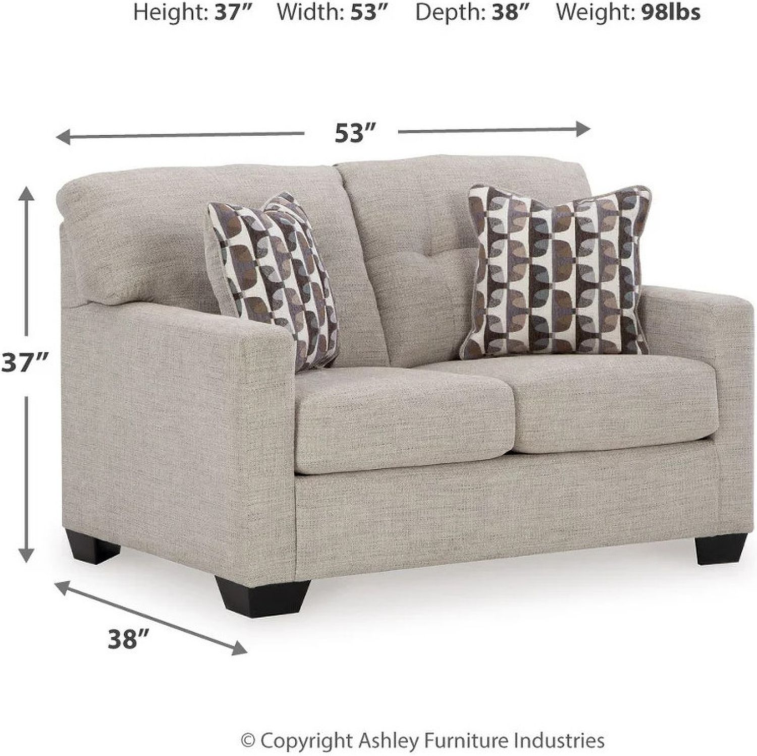 Mahoney Living Room Set In Pebble 31004U1