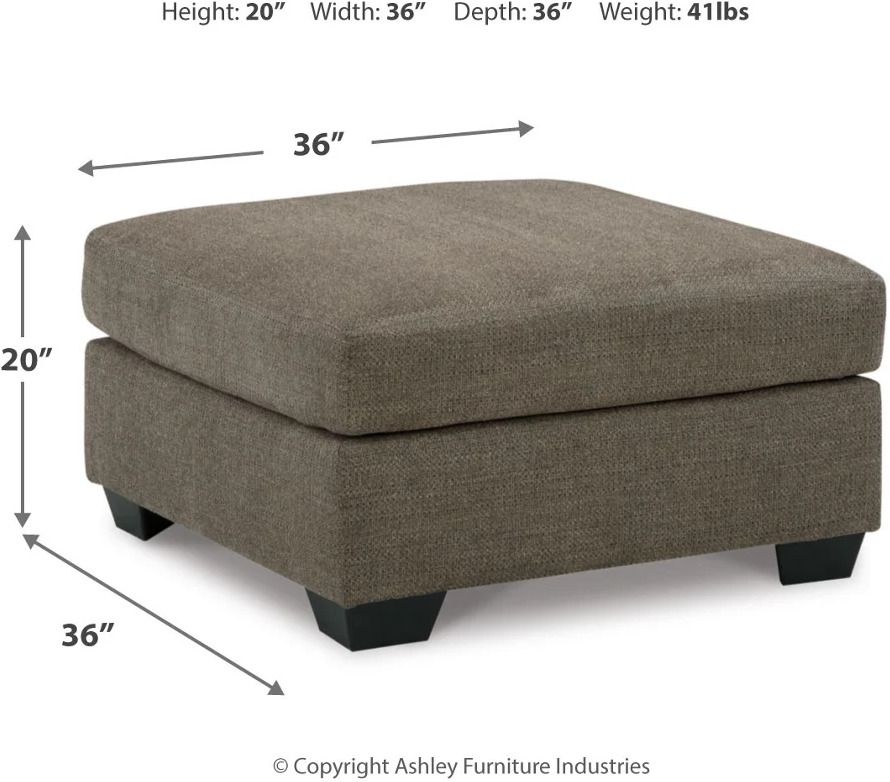 Mahoney Oversized Accent Ottoman In Chocolate 3100508