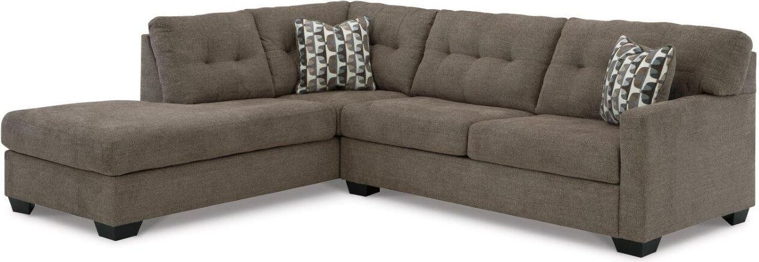 Mahoney 2-Piece LAF Sectional with Chaise In Chocolate 31005S1