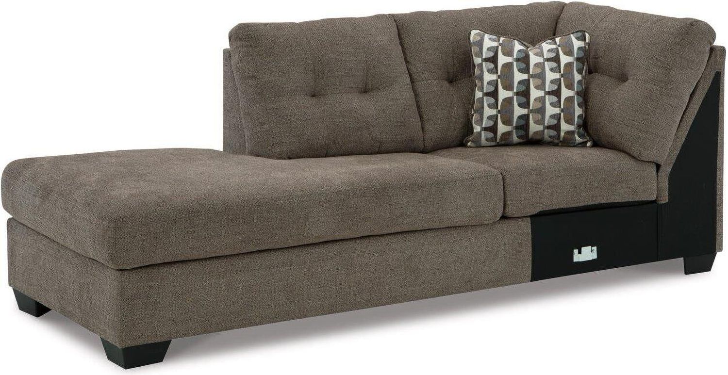 Mahoney 2-Piece LAF Sectional with Chaise In Chocolate 31005S1