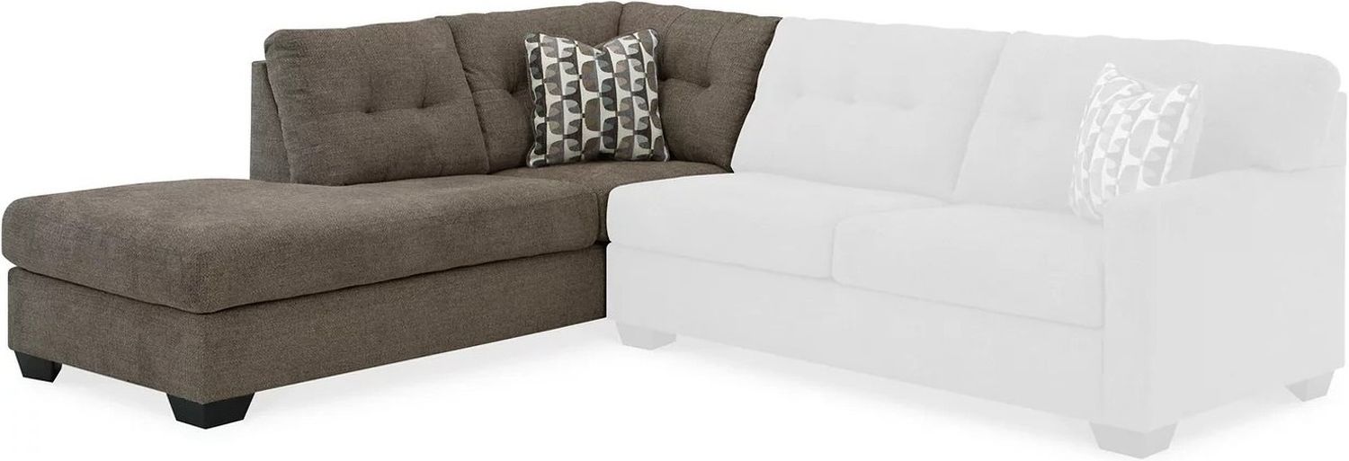 Mahoney 2-Piece LAF Sectional with Chaise In Chocolate 31005S1