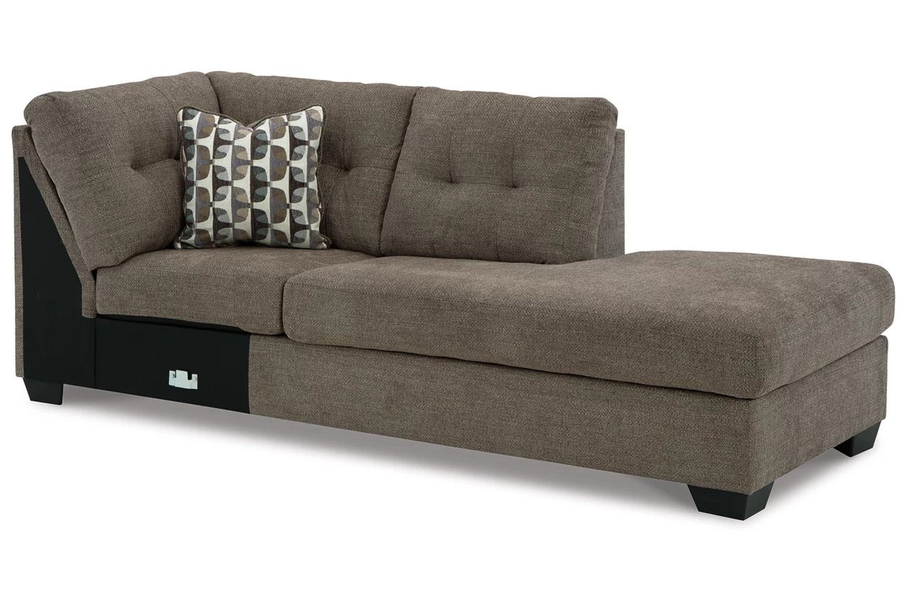 Mahoney 2-Piece Sleeper Sectional and Ottoman In Chocolate 31005U4