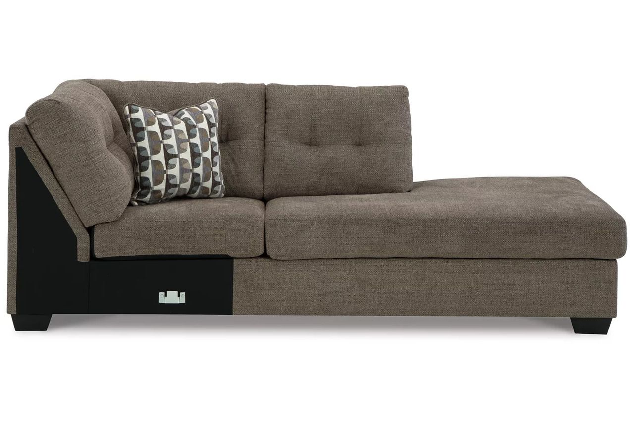 Mahoney 2-Piece Sleeper Sectional and Ottoman In Chocolate 31005U4