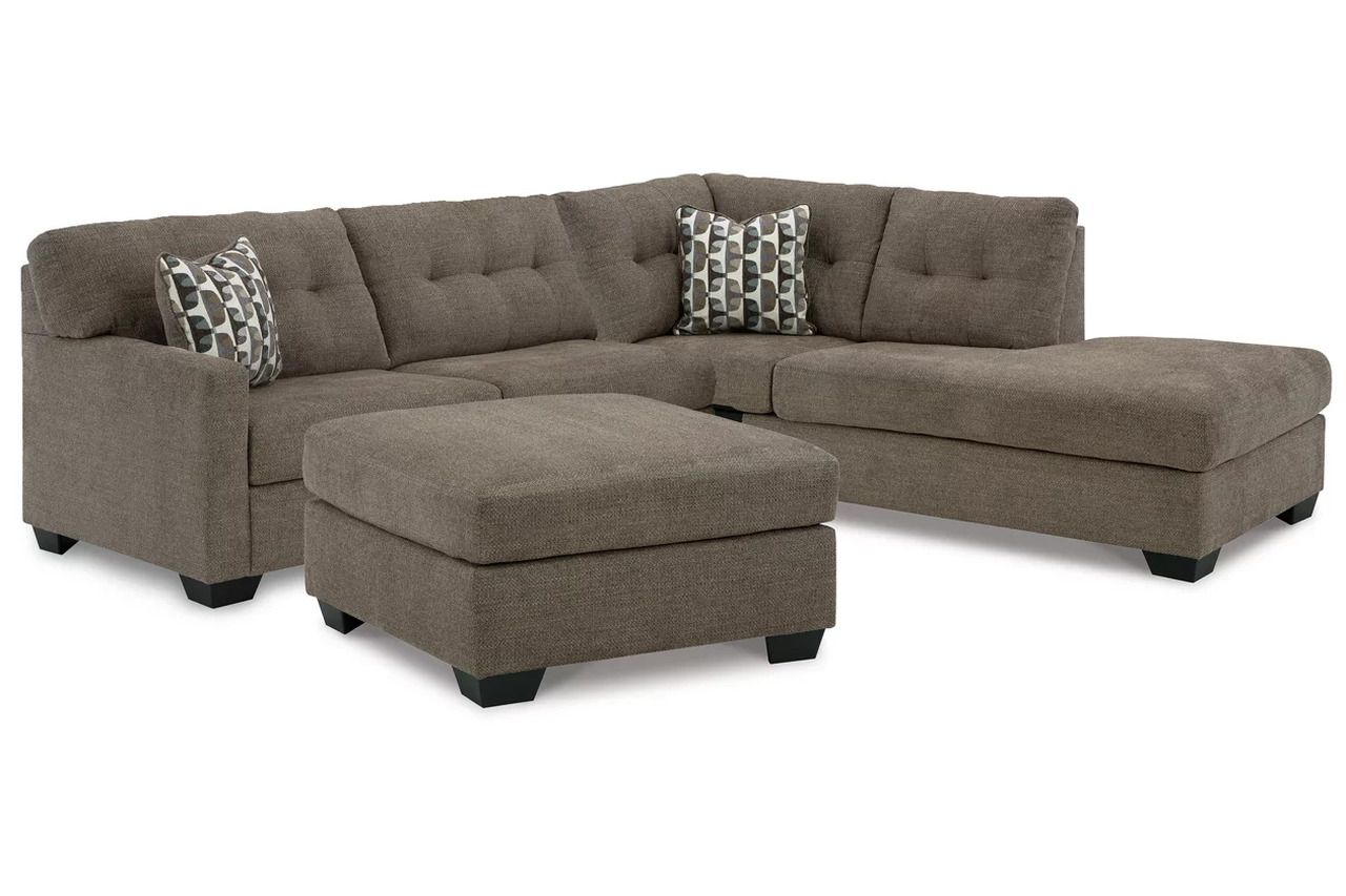 Mahoney 2-Piece Sleeper Sectional and Ottoman In Chocolate 31005U4