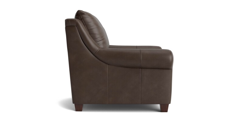 Ellery Leather Roll Arm Chair 310112L57