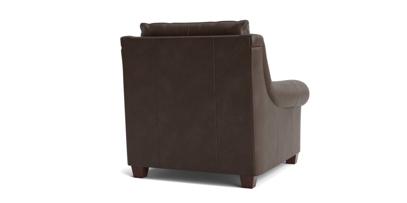 Ellery Leather Roll Arm Chair 310112L61