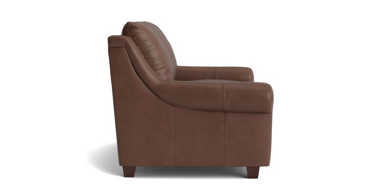 Ellery Leather Roll Arm Loveseat 310142L56