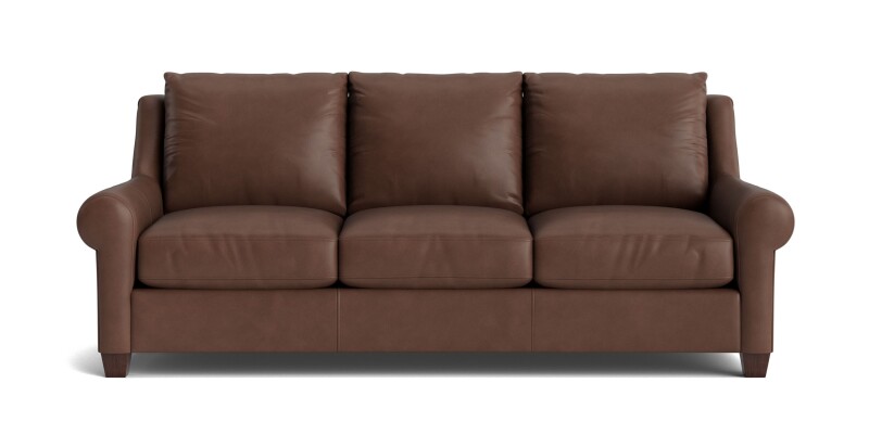 Ellery Leather Roll Arm Sofa 310172L58