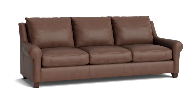 Ellery Leather Roll Arm Sofa 310182L59