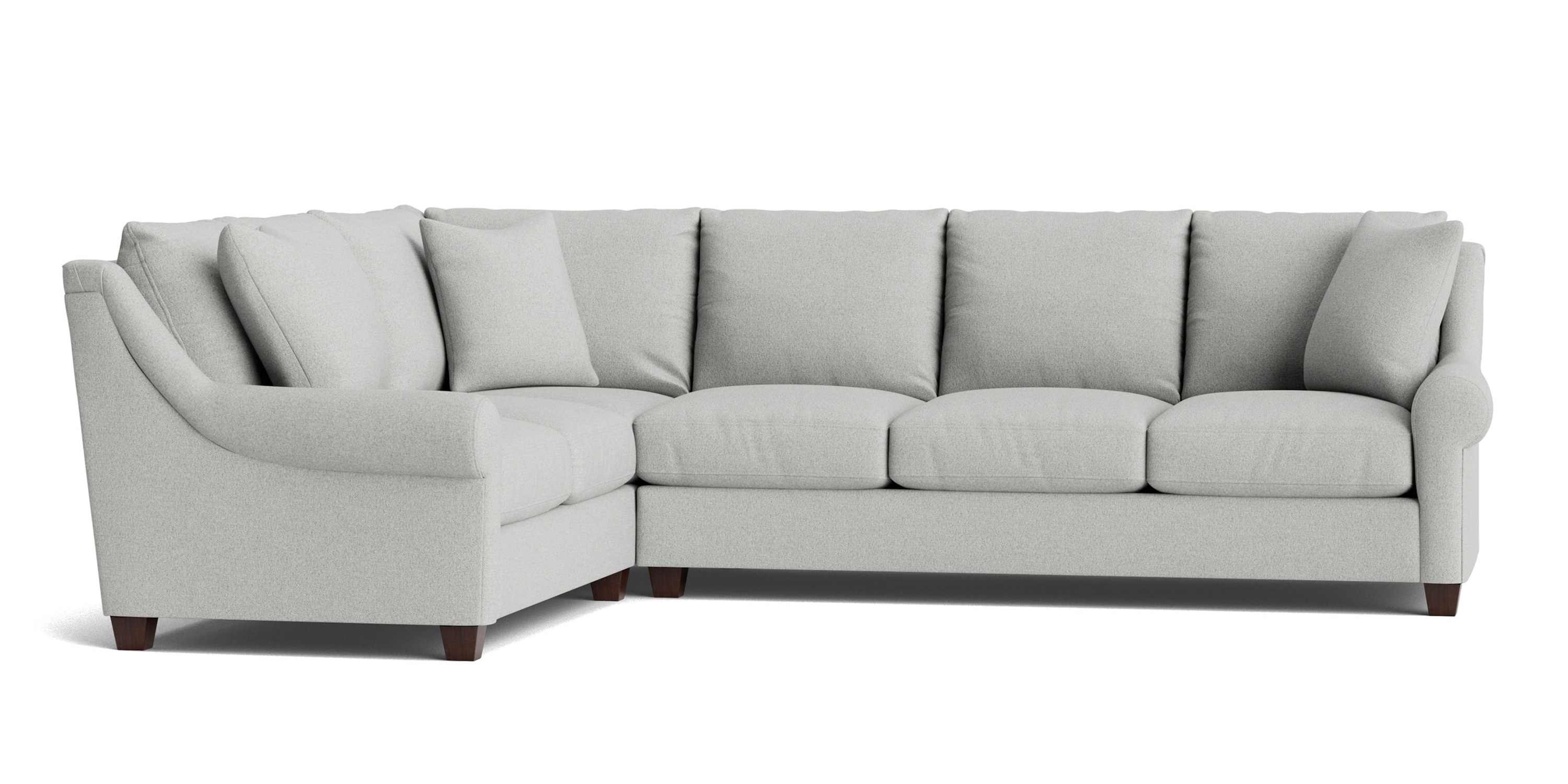 Ellery Roll Arm L-Shaped Sectional 3101LSECTFLLKIT29