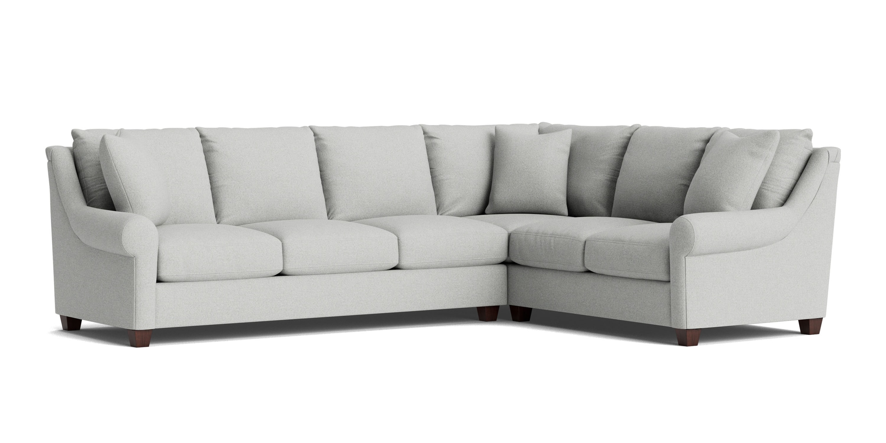 Ellery Roll Arm L-Shaped Sectional 3101LSECTFLRKIT29