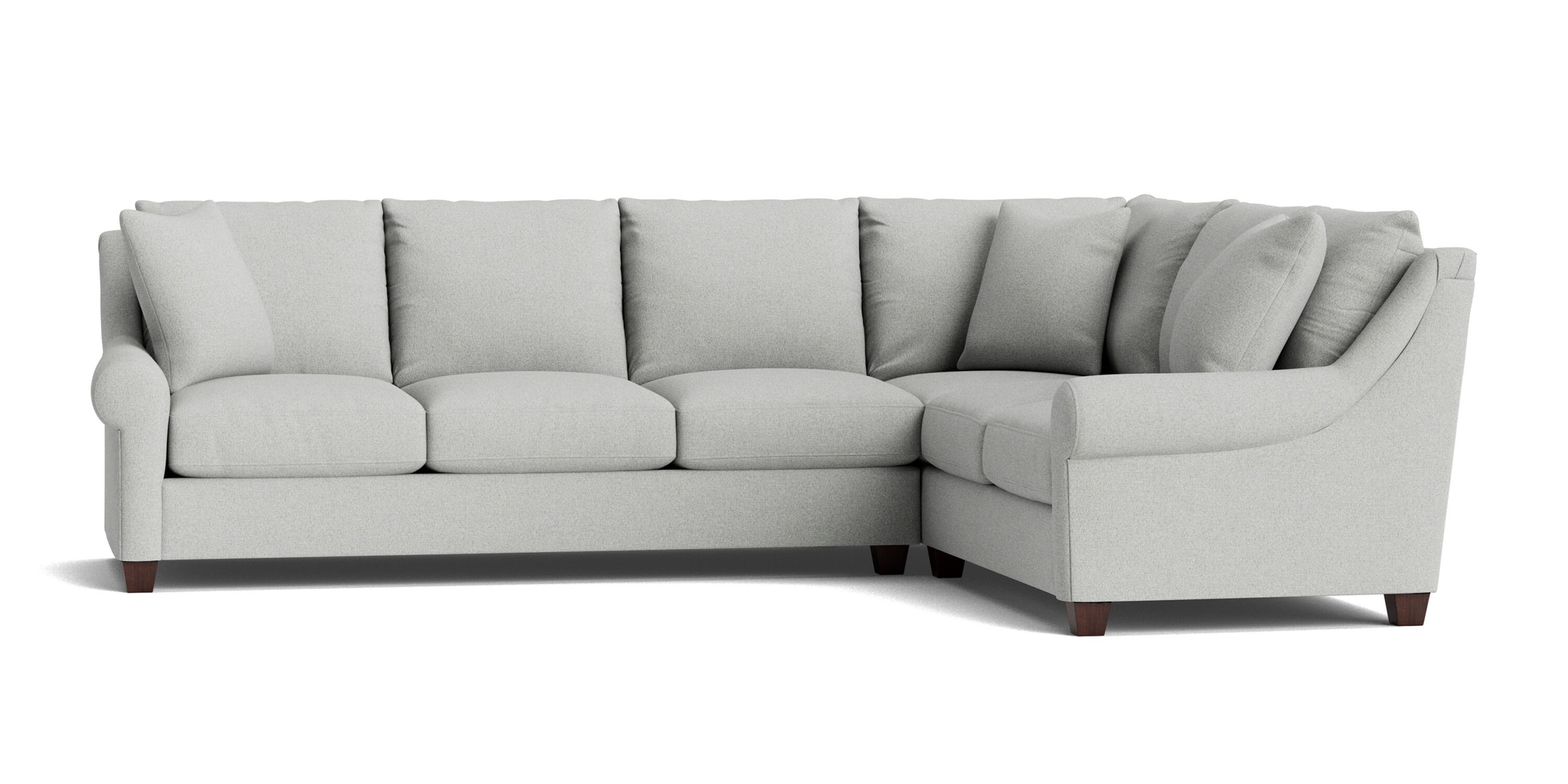 Ellery Roll Arm L-Shaped Sectional 3101LSECTFLRKIT29