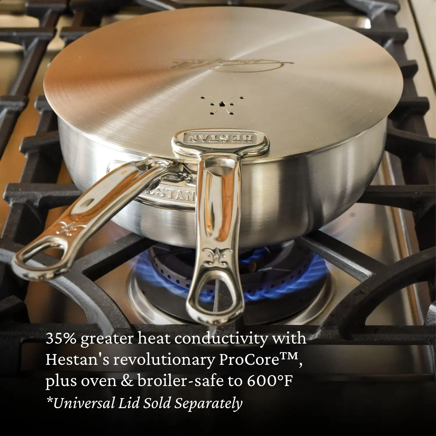 Commercial Clad Stainless Steel 2-Quart Saucier 31020