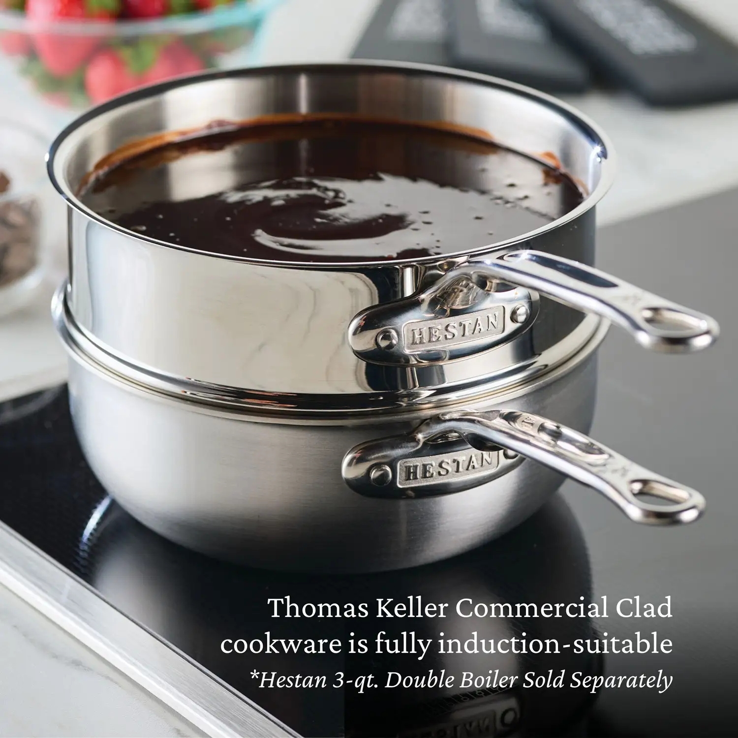 Commercial Clad Stainless Steel 2-Quart Saucier 31020
