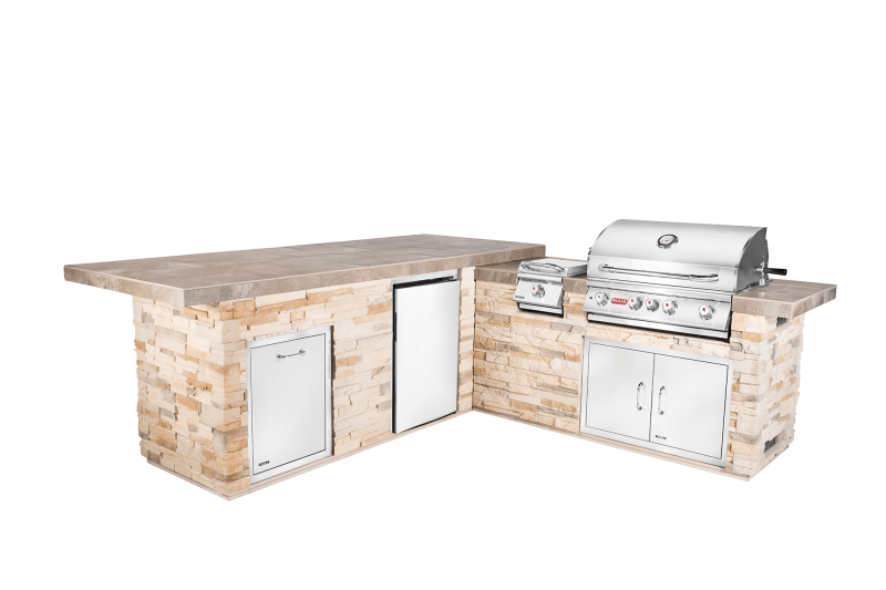 Gourmet Q L Shaped Outdoor Kitchen & Grill 31021