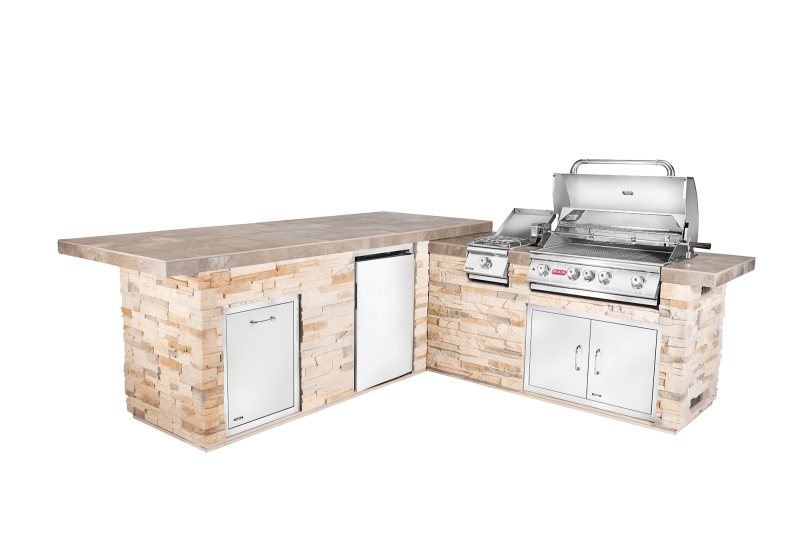 Gourmet Q L Shaped Outdoor Kitchen & Grill 31021