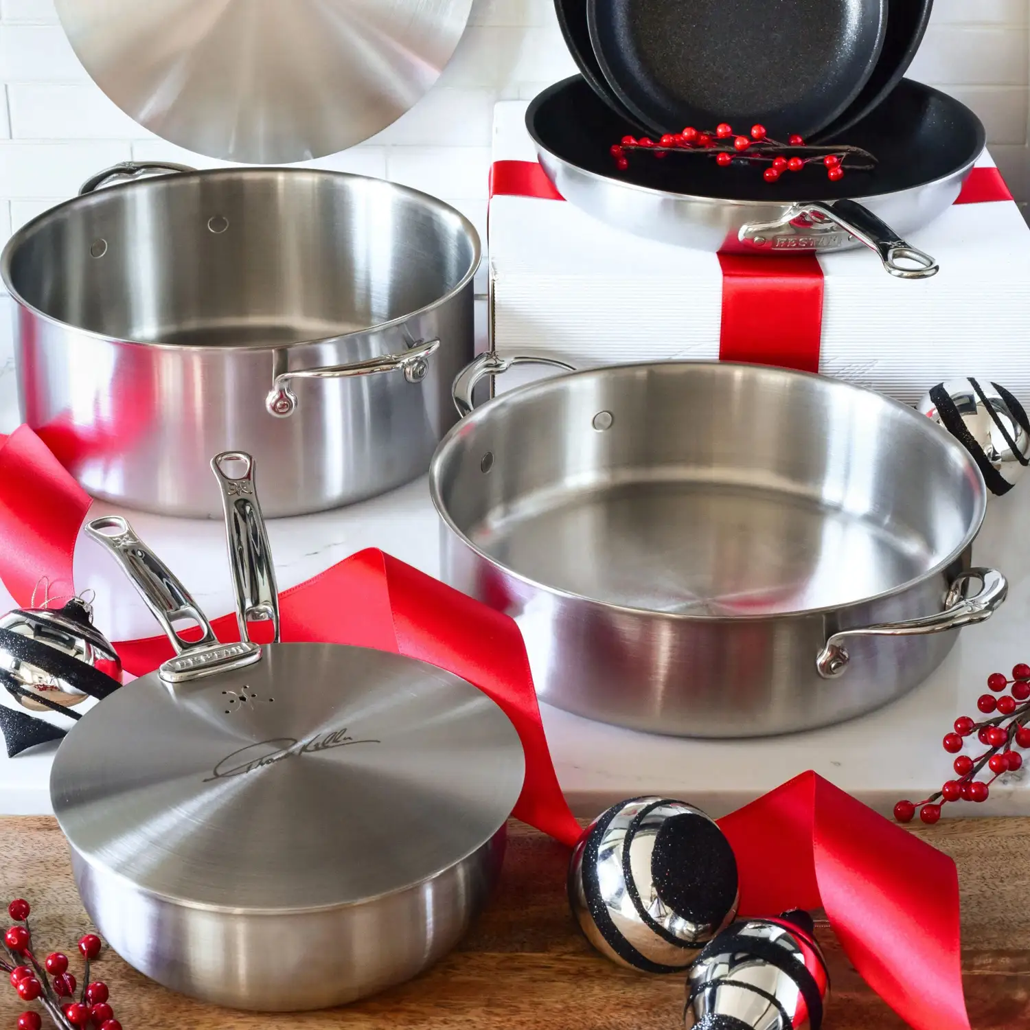 Commercial Clad Stainless Steel Skillets Small (8.5-Inch) 31026