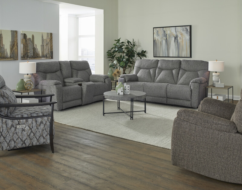 Conrad Power Headrest Loveseat W/Console & Hidden Cupholders 31178P