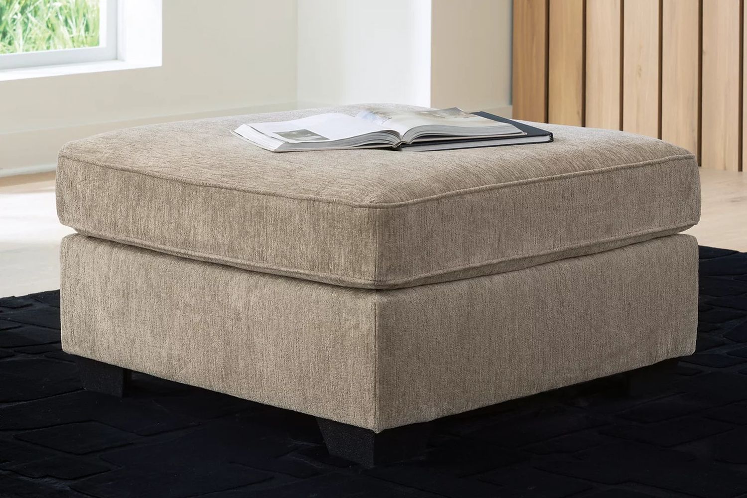 Olten Oversized Accent Ottoman In Mocha 3130408