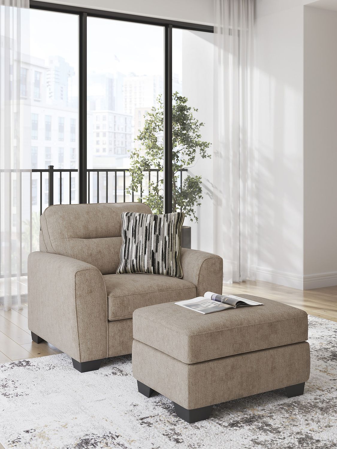 Olten Oversized Chair In Mocha 3130423