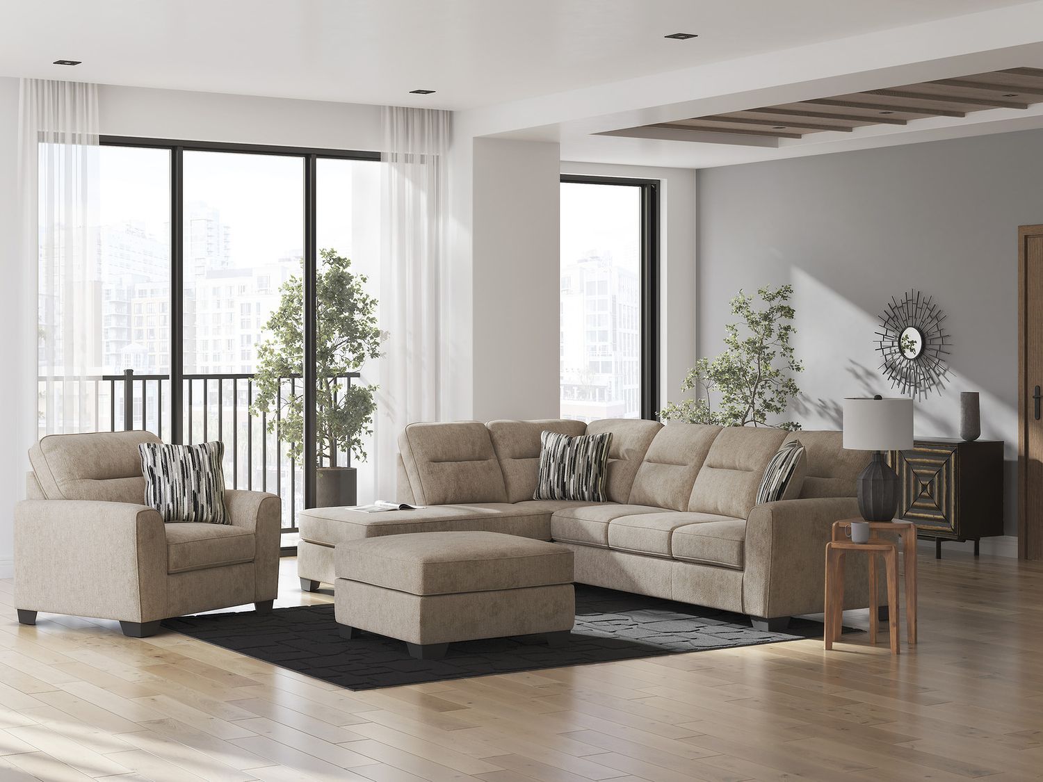 Olten Oversized Chair In Mocha 3130423