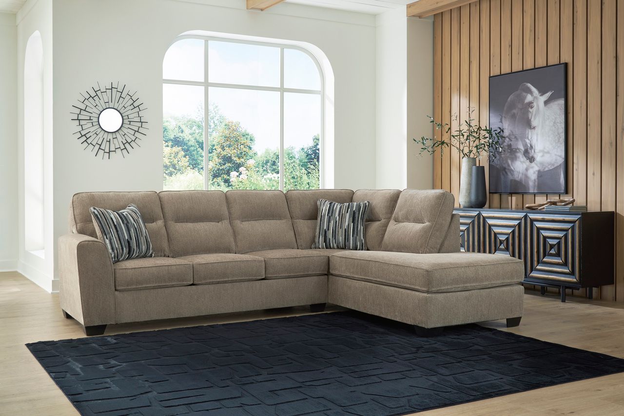 Olten 2-Piece RAF Sectional with Chaise In Mocha 31304S2