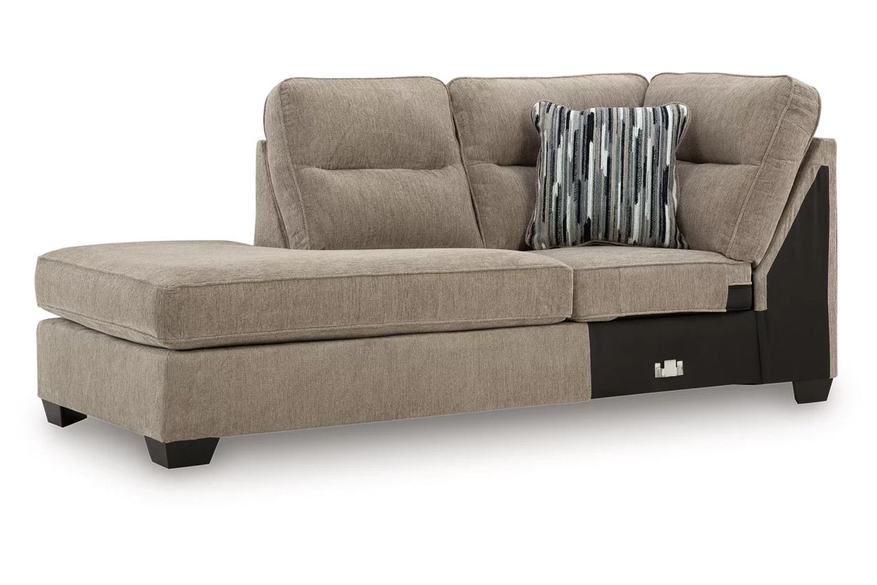 Olten 2-Piece Sectional with Chaise and Ottoman In Mocha 31304U2