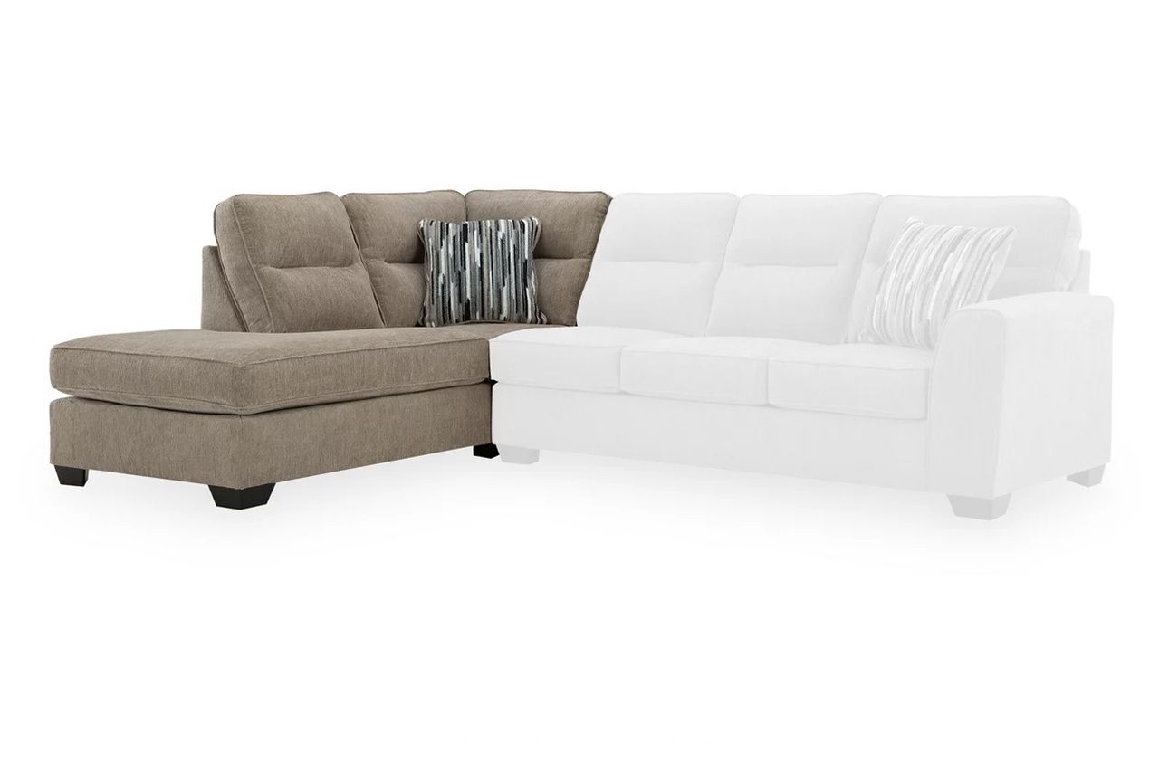 Olten 2-Piece Sectional with Chaise and Ottoman In Mocha 31304U2