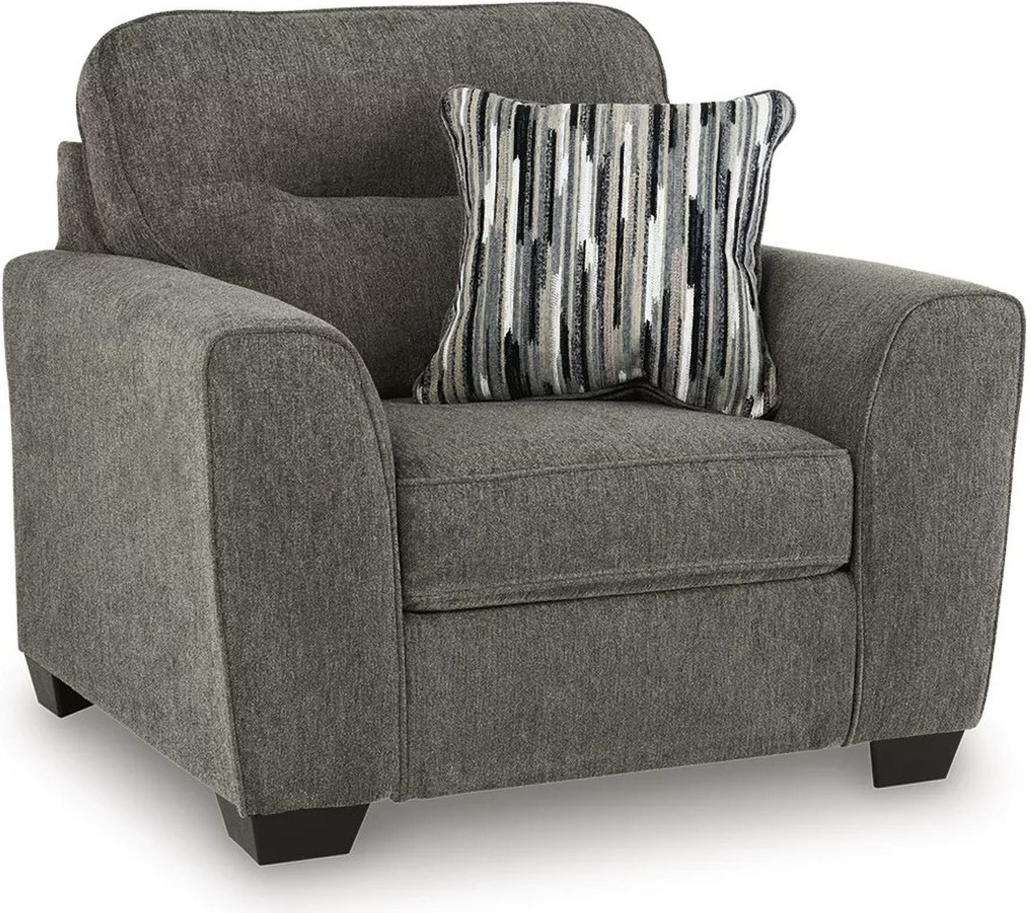 Olten Oversized Chair and Accent Ottoman In Graphite 31305U2