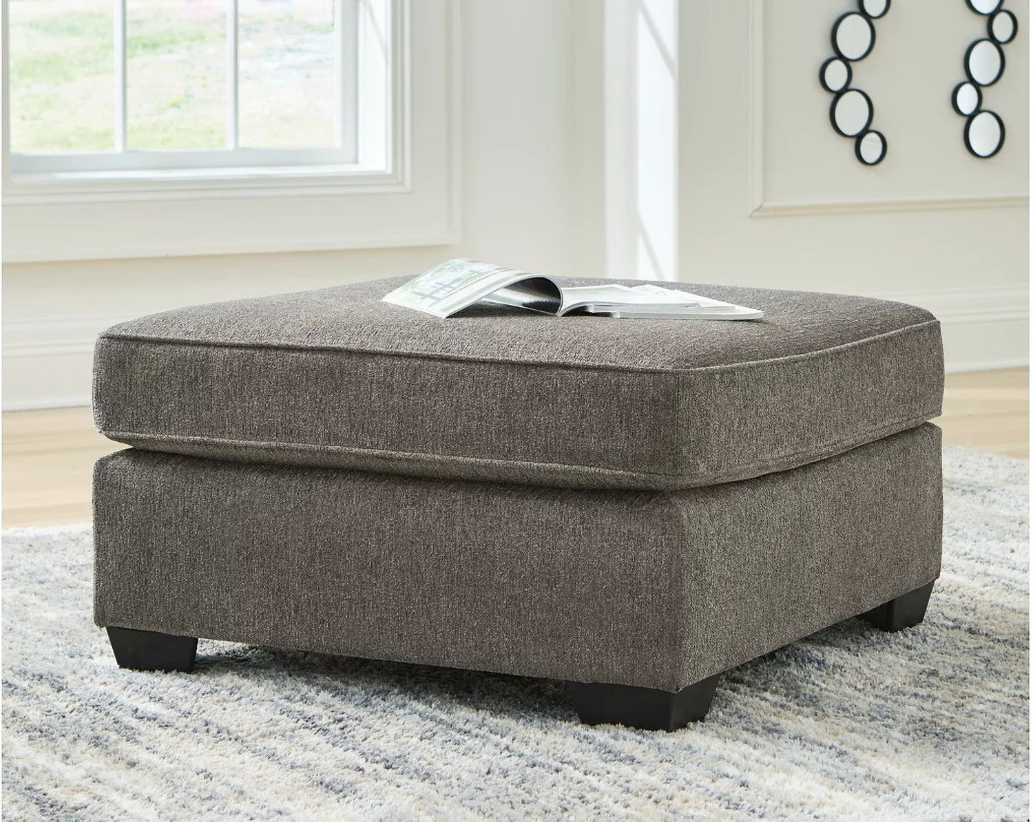 Olten Oversized Chair and Accent Ottoman In Graphite 31305U2