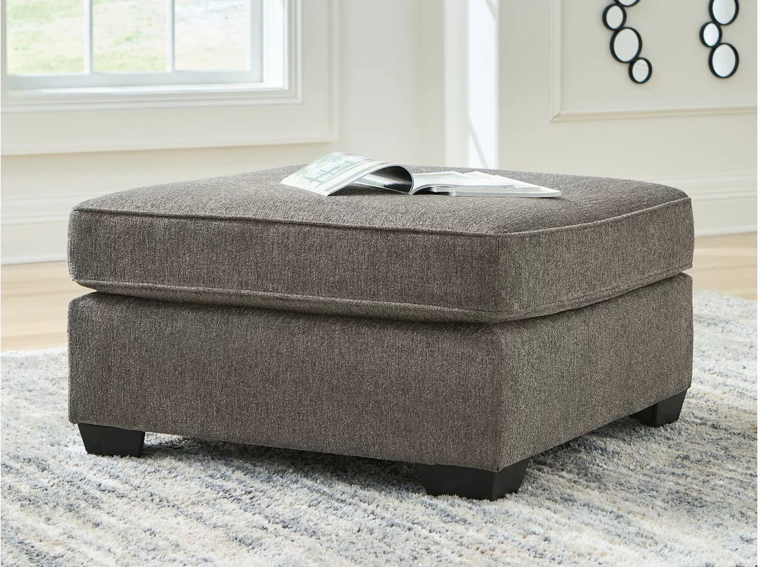 Olten Oversized Chair and Accent Ottoman In Graphite 31305U2