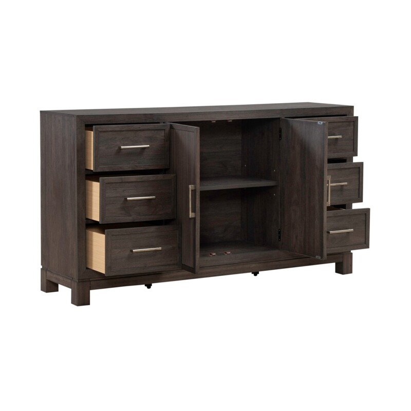 Modern Edge 2 Door 6 Drawer Dresser 313BR31