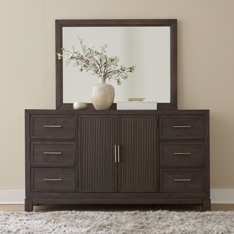 Modern Edge Dresser & Mirror 313BRDM