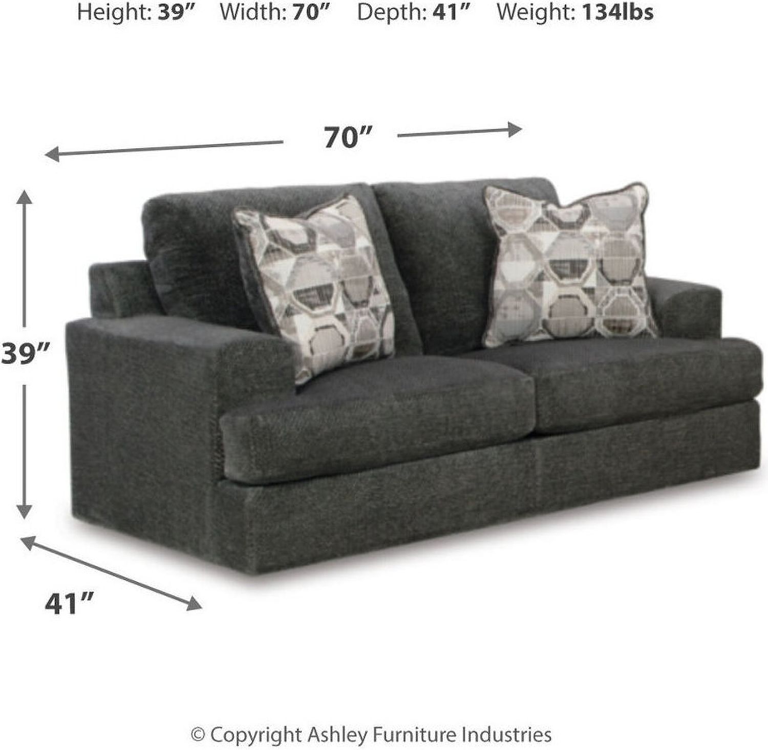 Karinne Loveseat In Smoke 3140235